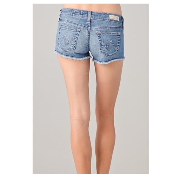 AG Adriano Goldschmied Daisy Super Low-Rise Short in light wash size 29 - Picture 3 of 13